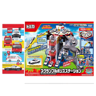 日本 Tomica 手巾 + 緊急出動警察局 (包括一架 Tomica 警察車) 套裝