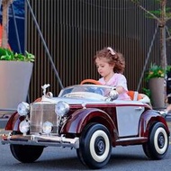 現時兒童電動汽車 兒童電動車 勞斯萊斯兒童電動汽車 四驅車 寶寶可坐人遙控充電四輪玩具車老爺車