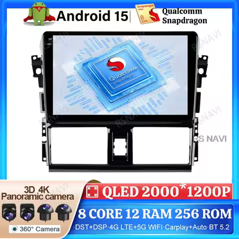 Android 15 Car Radio For TOYOTA VIOS YARIS 2013 - 2016 GPS Autoradio Viedo Player Stereo Multimedia 