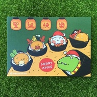 《藝之魚》聖誕大餐 手捲握壽司 聖誕節 聖誕卡 卡片 明信片 --C0301