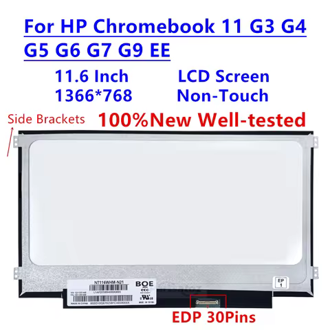 New for HP Chromebook 11 G3 G4 G5 G6 G7 G9 EE LCD LED Laptop Non-Touch Screen Display Matte 30Pins