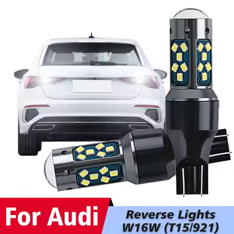 2pcs LED Backup Light Blub Reverse Lamp W16W T15 921 Canbus No Error For Audi A1 8X A3 8P A4 B8 B9 A