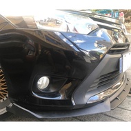 ♞,♘,♙VIOS 2013-2018 GEN3 Black Car Front Bumper Lip Double Chin Splitter Diffuser Body Kit