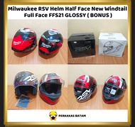 milwaukee rsv helm half face new windtail full face ffs21 glossy  - full face