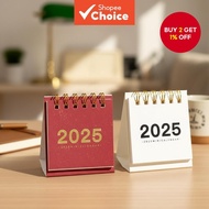 2025 Solid Color Mini Calendar Daily Scheduler Table Planner Yearly Agenda Desktop Organizer