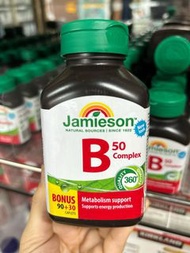 Jamieson 天然維他命B族50 (B-50)  / B族75 (B-75)  B群/B雜丸/B50 抗疲勞增強體能 064642048851 064642022547