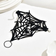 Halloween black spider web bracelet, dark subcultu Halloween black spider web bracelet dark Series S