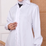 Seena - Km 013 Baju Kemeja Putih Polos Wanita Kerja Kantoran Pns Guru