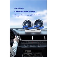 Car USB Interface Powerful Double-Headed Electric Fan