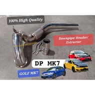 VW MK7 Mk8 1.4, 2.0, Golf R Downpipe Header Extractor Exhaust Stainless Steel (high Gred)