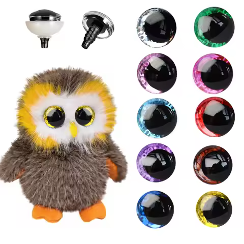 Glitter Safety Eyes 3D Safety Eyes for Amigurumi Glitter Eye for Stuffed Animals Large Safety Eyes C