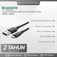 UGREEN 60136 / 60138 USB-A to Micro USB 18W Fast Charging Cable 1M / Premium PVC2M Material Micro US