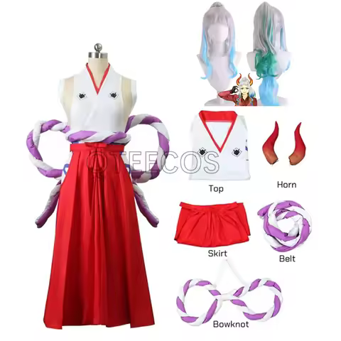 One Anime Piece Cosplay Yamato Nico Robin Costume kimono Vest Pants Set Headdress Uniform Women Carn