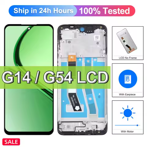 6.5" G14 G54 Display For Motorola Moto G14 Lcd Touch Digitizer Assembly With Frame for Moto G54 XT23