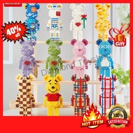 🔥Ready Stock🔥Mini Building Blocks Bearbrick Assembled Kids Couple Toys Gifts and Decorations 迷你积木暴力熊