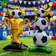 3D Soccer Trophy Foil Balloon | Thick Durable Aluminum Film Balloon for Soccer World Cup Sports Them
