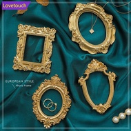 LOVETOUCH Golden Vintage Photo Frame Photography Props Manicure Necklace Earrings Shoot Background D