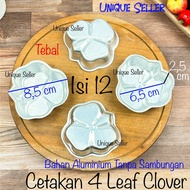 Four Leaf Clover Pudding Sponge Cake Mold 4 Leaf Clover Flower Leaf contains 12 pcs Aluminum Press