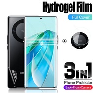 3in1 Soft Hydrogel Film For Honor X9C X9B X9A 5G Carbon Fibre Back Film For HonorX9C HonorX9 A X 9A 