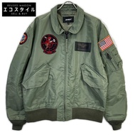 Avirex 783-0252039 鼠尾草綠 TOPGUN CWU 36P VX-31 尼龍拉鍊短上衣 XL [二手]