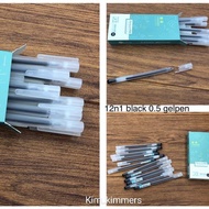 12n1 black 0.5 ballpen gelpen for devotional or journal Gelpen Ballpen Writing Pen Resun Ballpen