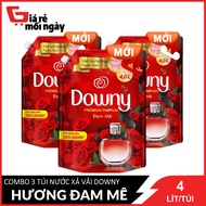 Thùng 3 Túi Nước Xả Vải DOWNY Nước Hoa Cao Cấp Đậm Đặc Hương Đam Mê Túi 4L