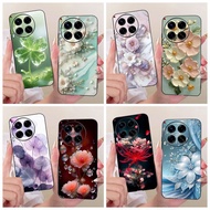 For Tecno Camon 30 CL6 Case Camon30 5G CL7 Cover Popular Flower Soft Black Silicone TPU Phone Cases 
