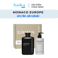 Combo MONACO EUROPE - Sữa tắm gội nam 4in1 và Dầu gội nam 3in1 nguyên liệu châu Âu SIRMEN Europe Gen