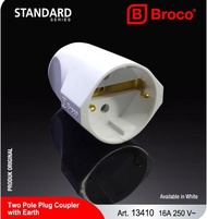 BROCO 13410 Colokan Listrik Betina Kontra Steker Arde Putih New Gee Female Coupler untuk Hidroponik 