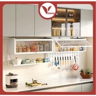 [New Upgrade Design]Vhome Hanging Kitchen Cabinet Wall Mounted Storage Cabinet With Pegboard