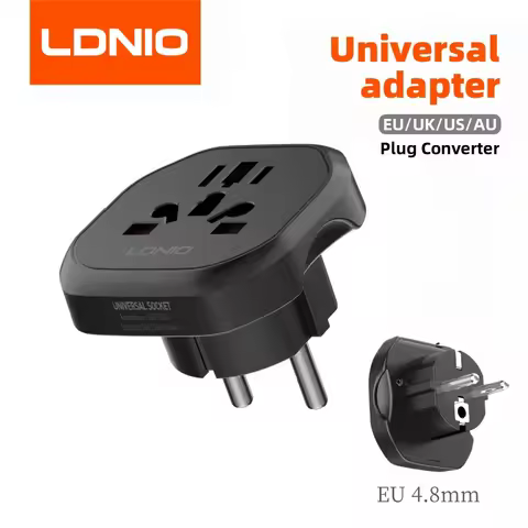 LDNIO Universal Travel Adapter EU KR Plug Adaptor To UK US AU European To American UK Plug 48mm Conv