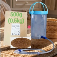 Combo Full set of 1200ml heat-sensing ENEMA infusion bottle + 500G ENEMA DETOX ORGANIC COFFE DISASSE