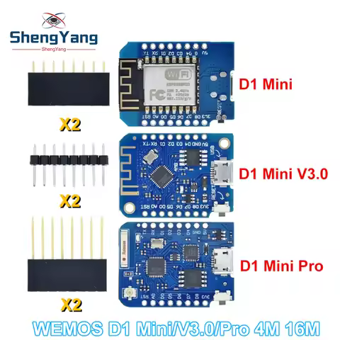 TZT WeMos D1 Mini Pro V3.0 NodeMcu 4MB/16MB bytes Lua WIFI Internet of Things Development board base