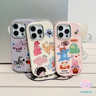[Local Delivery] Animal Party Metal Photo Frame Phone Case Compatible With Iphone x XR XS 11 13 15 1