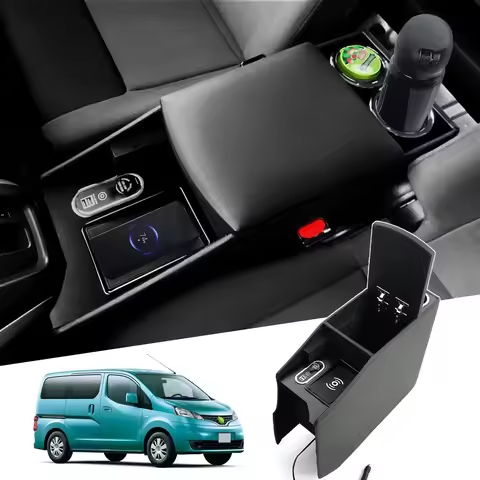 Console box special car armrest Nissan NV200 suitable for smart console armrest box with LED USB int