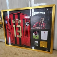 Jersey ac milan 2004 champion league home ls personally signed alessandro Nesta no 13 size m with co