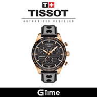 [Official Tissot Warranty] Tissot T100.417.36.051.00 Men's PRS 516 Chronograph Leather Watch (Rose G