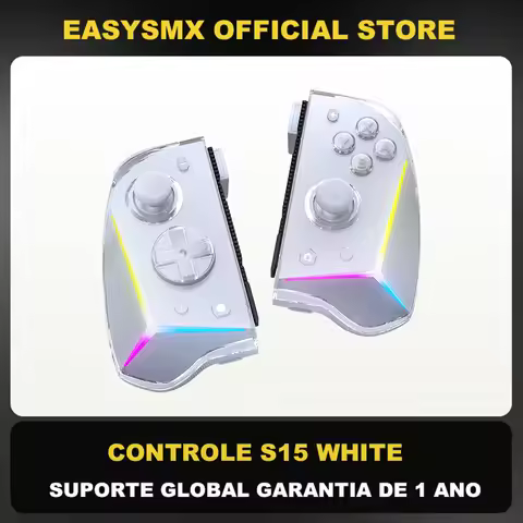 EasySMX S15 L/R Joypad Wireless RGB Controller Compatible with Nintendo Switch/OLED, Gyroscop, Amiib