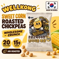 [WELLKONG] Whole Chickpea Snack Sweet Corn Flavor form KOREA | 15g x 20 Packs | Roasted High-Fiber C