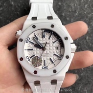 AP_ audemars_ Royal Oak Offshore international series 15707 white ceramic New V2 upgrade automatic male table 42 mm NOOB