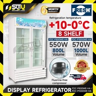 FRESH FDC-P800WE-HA / FDC-P1000WE-HA 800L / 1000L 2 Door Display Refrigerator 550W / 570W
