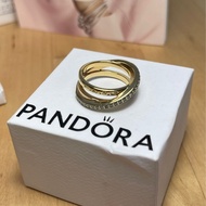 Pandora Signature 潘朵拉三環交織鋯石戒指