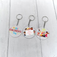 Children's Cartoon Pattern Printed Acrylic Disc Acrylic Keychain Backpack Decoration for Children's Day Gifts