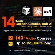 Vibe Coding Video Courses Bundle - 14 Vibe Coding- Cursor, Claude, Bolt Ai | Learn Ai Vibe Coding Vi