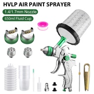 H2008 Type Pneumatic Spray Paint Gun, Equipped with 10 Pcs 650ml Disposable Pot, 1.4+1.7mm Nozzle, S