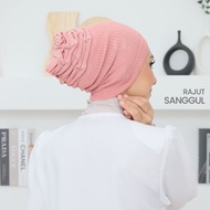 ALAYNA Inner Sanggul Rajut | Scarf Anak Tudung Scaf Knit Skaf Anti Migrain Serkup Iner Cotton Knitte