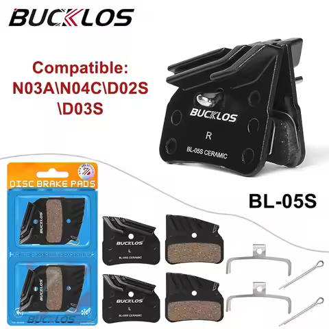 BUCKLOS Bicycle Brake Pads Ceramic MTB Bike Hydraulic Disc Brake Pads For SHIMANO N03A N04C D02S D03