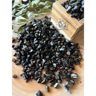 100g Black Tourmaline - Natural raw Black tourmaline purifies and protects