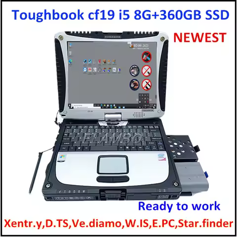 Toughbook CF-19 CF19 i5 8GB with 2023.09 xentry full softwares installed on 360GB SSD for MB Star C4