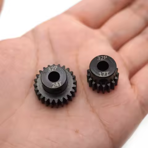 32DP 5.0mm Hardened Steel Metal Pinion 12T - 24T Motor Gear for 1/10 RC Car RC Buggy Truggy Monster 